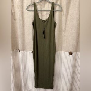 Fashion Nova Olive Green Your Needs Met Dress NWT